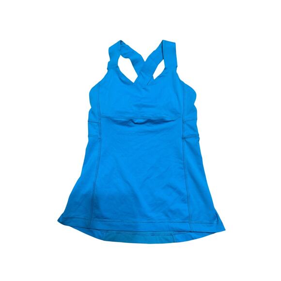 Lululemon Tops - Lululemon Criss Cross Back Teal Tank Blue Size 4